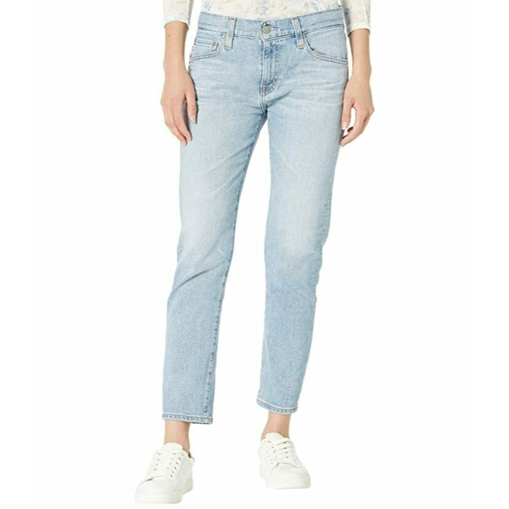 AG Adriano Goldschmied Light Wash Blue Denim Ex Boyfriend Slim Jeans Women's 29